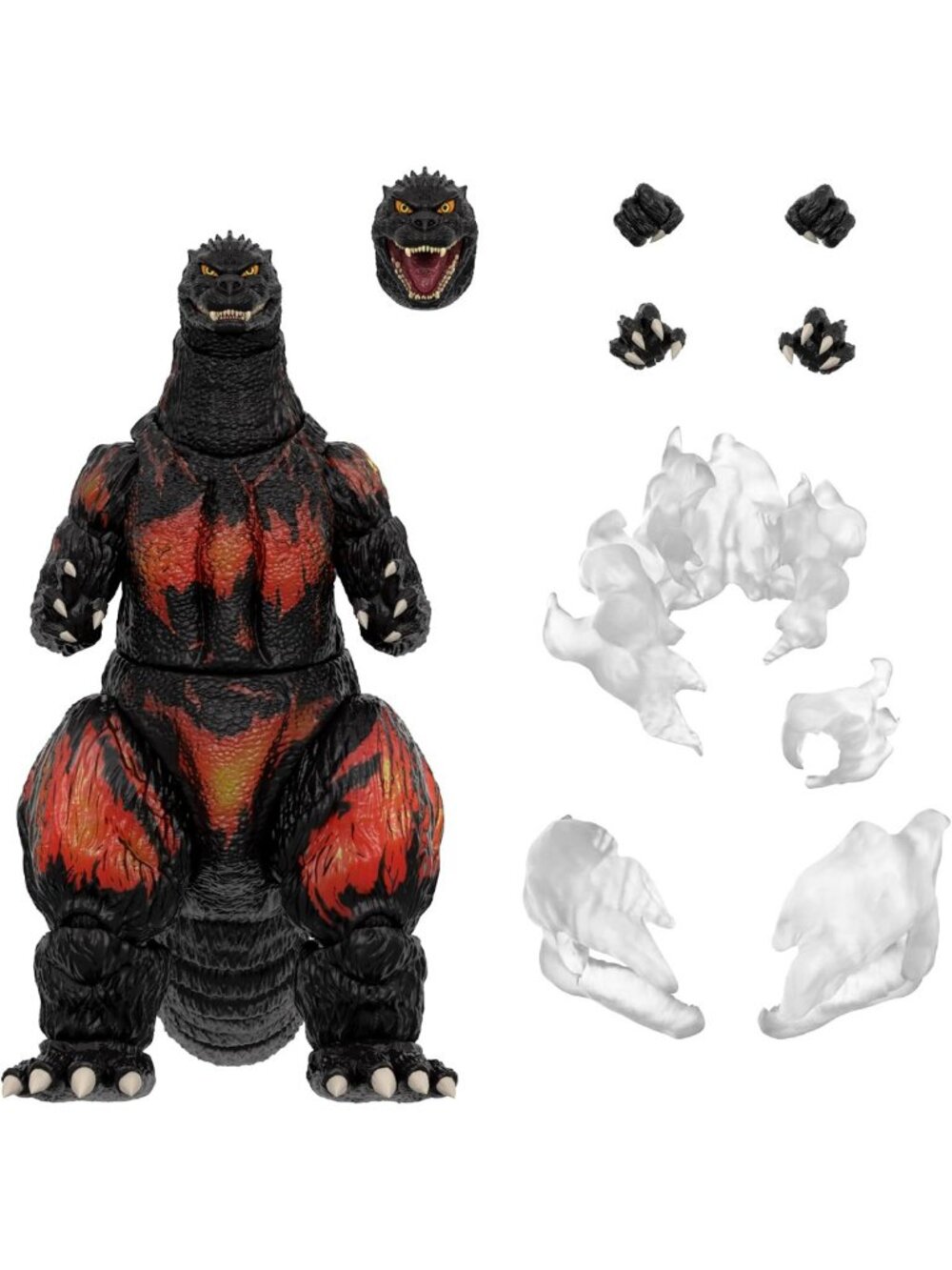 Ultimate Burning Godzilla Action Figure - 8" Retro Collectible with Accessories